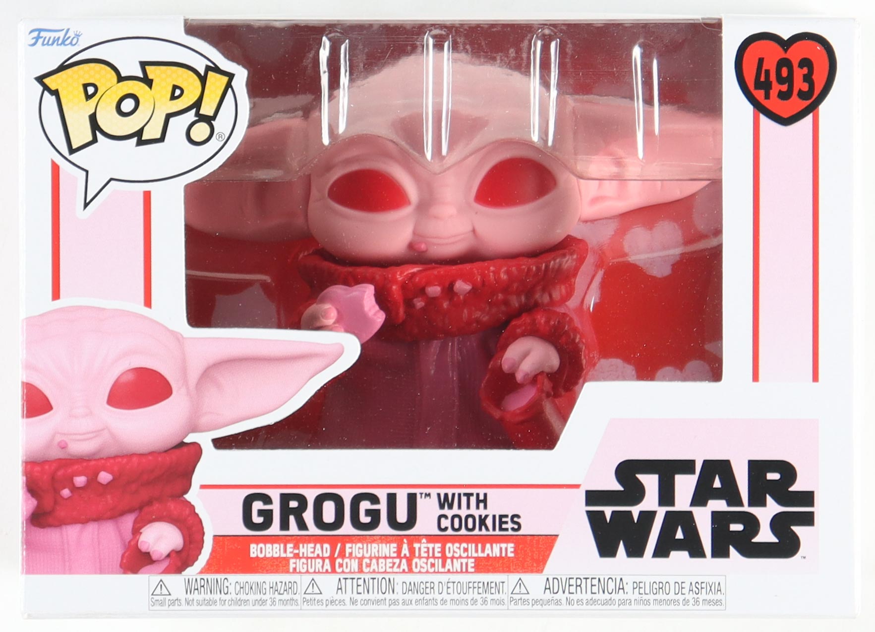 "Star Wars: The Mandalorian" #493 Grogu with Cookies Funko Pop! Bobble-Head Vinyl Figure at PristineAuction.com "Star Wars: The Mandalorian" #493 Grogu with Cookies Funko Pop! Bobble-Head Vinyl Figure at PristineAuction.com