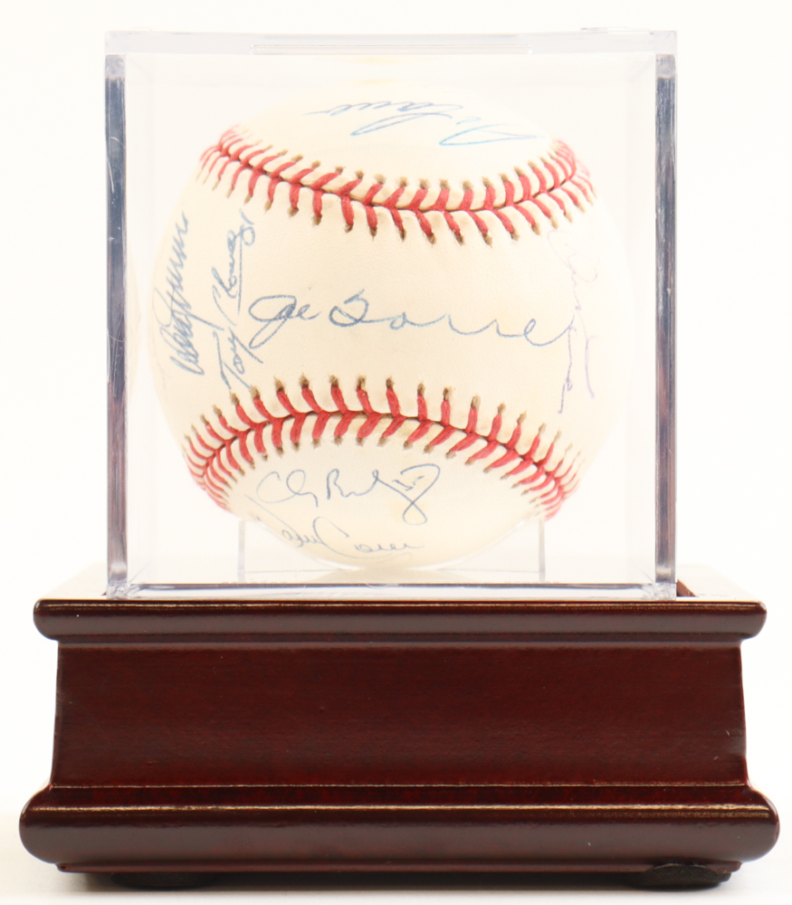 2000 World Series Baseball Yankees Team Signed by (19) with Mariano Rivera, Dave Cone, Andy Pettitte, Joe Torre, & Jose Canseco with Display Case (PSA) at PristineAuction.com 2000 World Series Baseball Yankees Team Signed by (19) with Mariano Rivera, Dave Cone, Andy Pettitte, Joe Torre, & Jose Canseco with Display Case (PSA) at PristineAuction.com