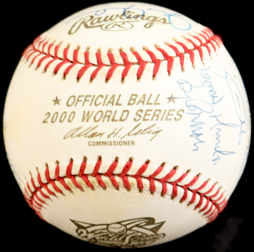 2000 World Series Baseball Yankees Team Signed by (19) with Mariano Rivera, Dave Cone, Andy Pettitte, Joe Torre, & Jose Canseco with Display Case (PSA) at PristineAuction.com 2000 World Series Baseball Yankees Team Signed by (19) with Mariano Rivera, Dave Cone, Andy Pettitte, Joe Torre, & Jose Canseco with Display Case (PSA) at PristineAuction.com