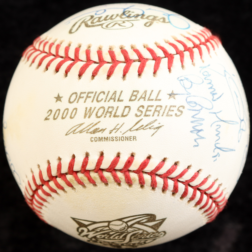 2000 World Series Baseball Yankees Team Signed by (19) with Mariano Rivera, Dave Cone, Andy Pettitte, Joe Torre, & Jose Canseco with Display Case (PSA) at PristineAuction.com 2000 World Series Baseball Yankees Team Signed by (19) with Mariano Rivera, Dave Cone, Andy Pettitte, Joe Torre, & Jose Canseco with Display Case (PSA) at PristineAuction.com