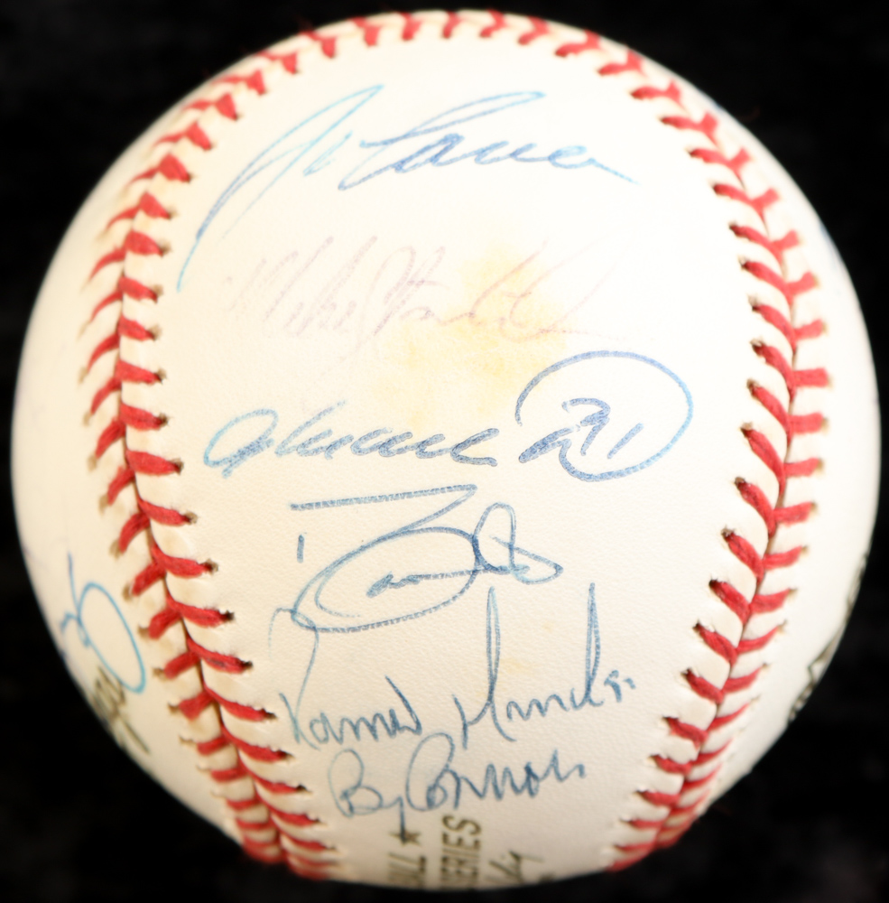 2000 World Series Baseball Yankees Team Signed by (19) with Mariano Rivera, Dave Cone, Andy Pettitte, Joe Torre, & Jose Canseco with Display Case (PSA) at PristineAuction.com 2000 World Series Baseball Yankees Team Signed by (19) with Mariano Rivera, Dave Cone, Andy Pettitte, Joe Torre, & Jose Canseco with Display Case (PSA) at PristineAuction.com