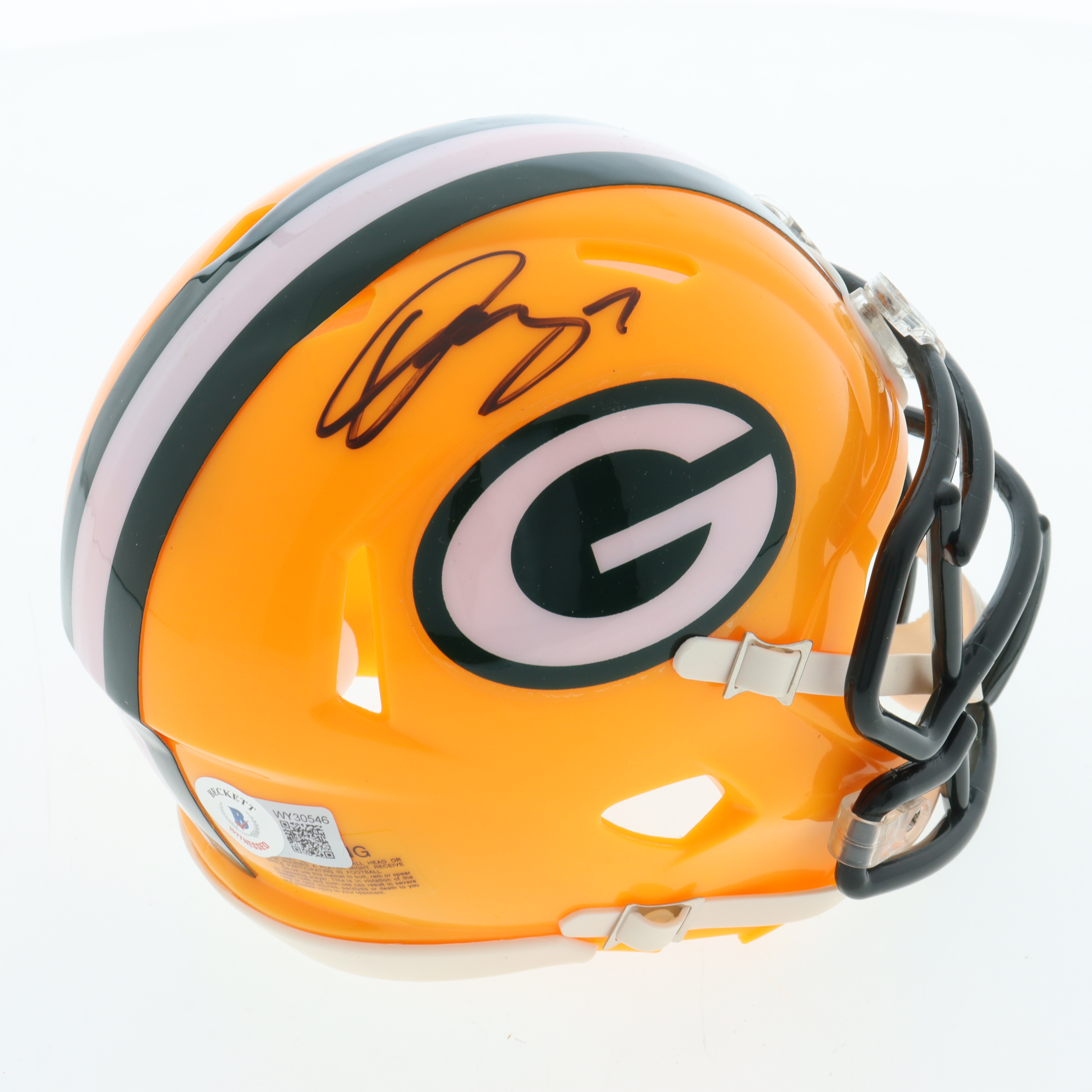 Quay Walker Signed Packers Speed Mini Helmet (Beckett) at PristineAuction.com Quay Walker Signed Packers Speed Mini Helmet (Beckett) at PristineAuction.com