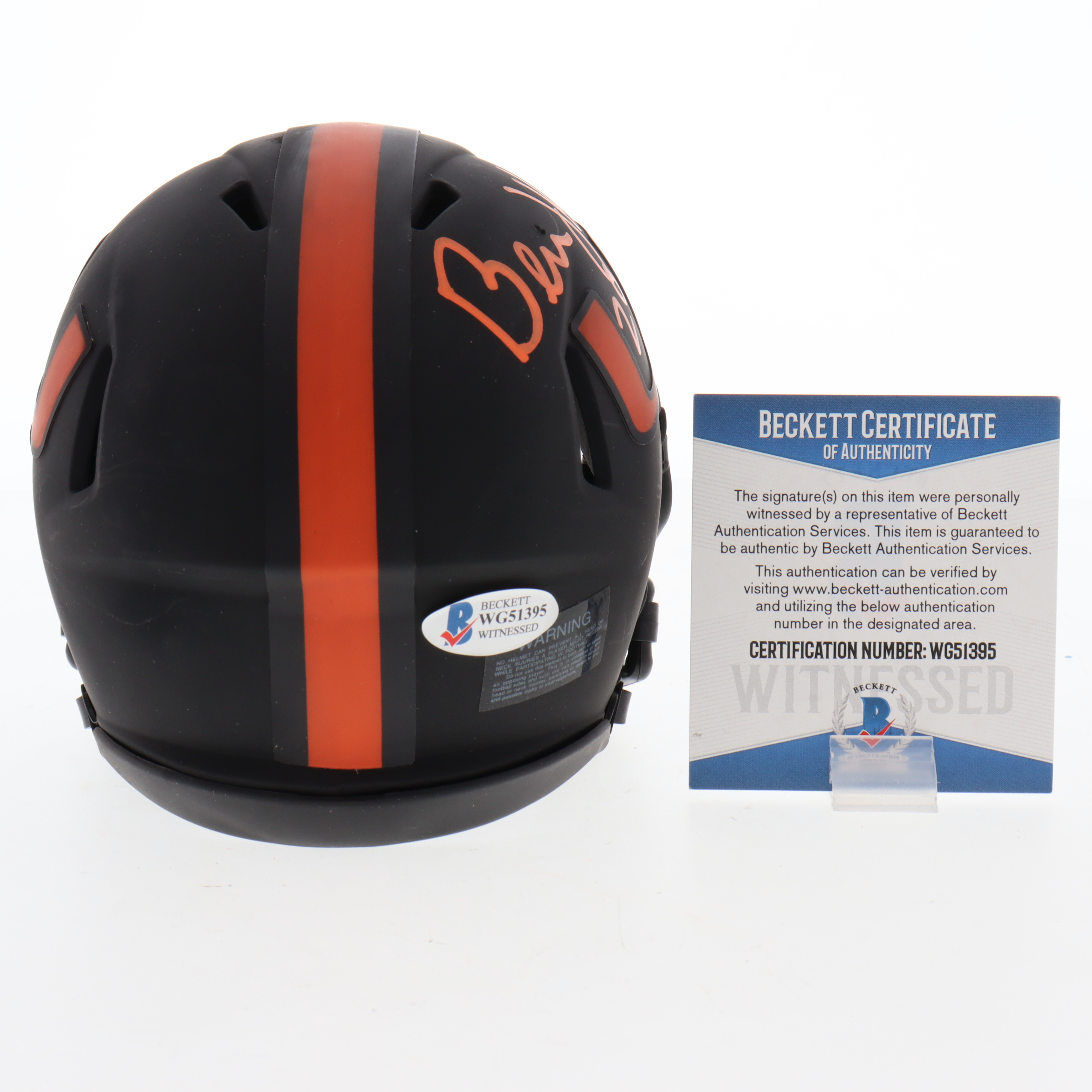 Bernie Kosar Signed Miami Hurricanes Eclipse Alternate Speed Mini Helmet (Beckett) at PristineAuction.com Bernie Kosar Signed Miami Hurricanes Eclipse Alternate Speed Mini Helmet (Beckett) at PristineAuction.com