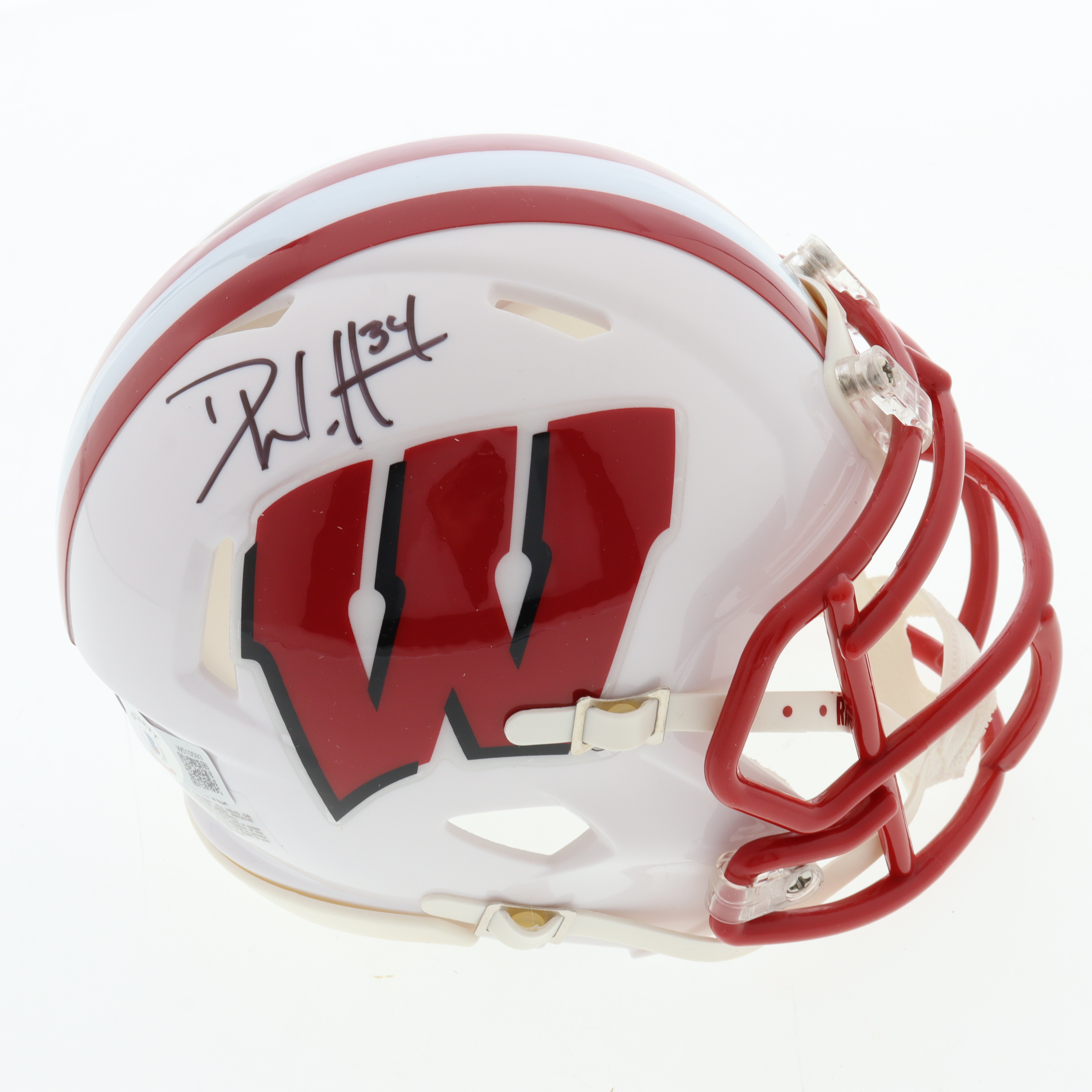 Derek Watt Signed Wisconsin Badgers Speed Mini Helmet (Beckett) at PristineAuction.com Derek Watt Signed Wisconsin Badgers Speed Mini Helmet (Beckett) at PristineAuction.com
