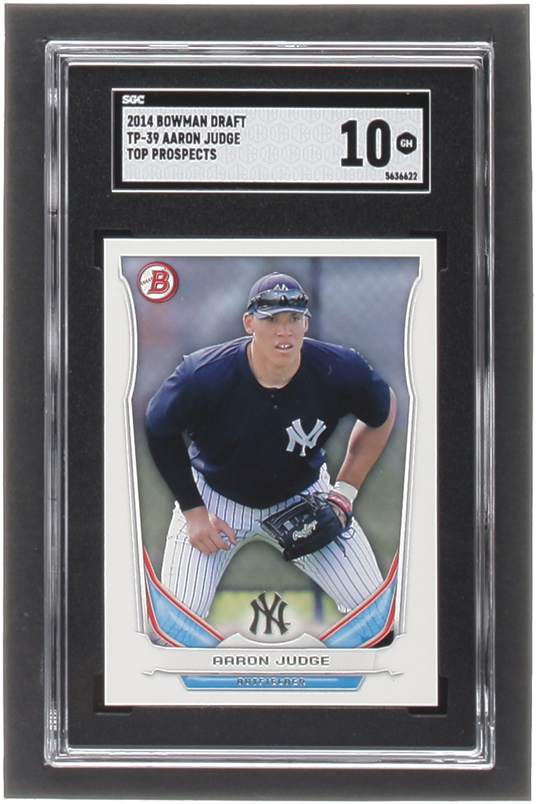 Aaron Judge 2014 Bowman Draft Top Prospects #TP39 RC (SGC 10) at PristineAuction.com Aaron Judge 2014 Bowman Draft Top Prospects #TP39 RC (SGC 10) at PristineAuction.com