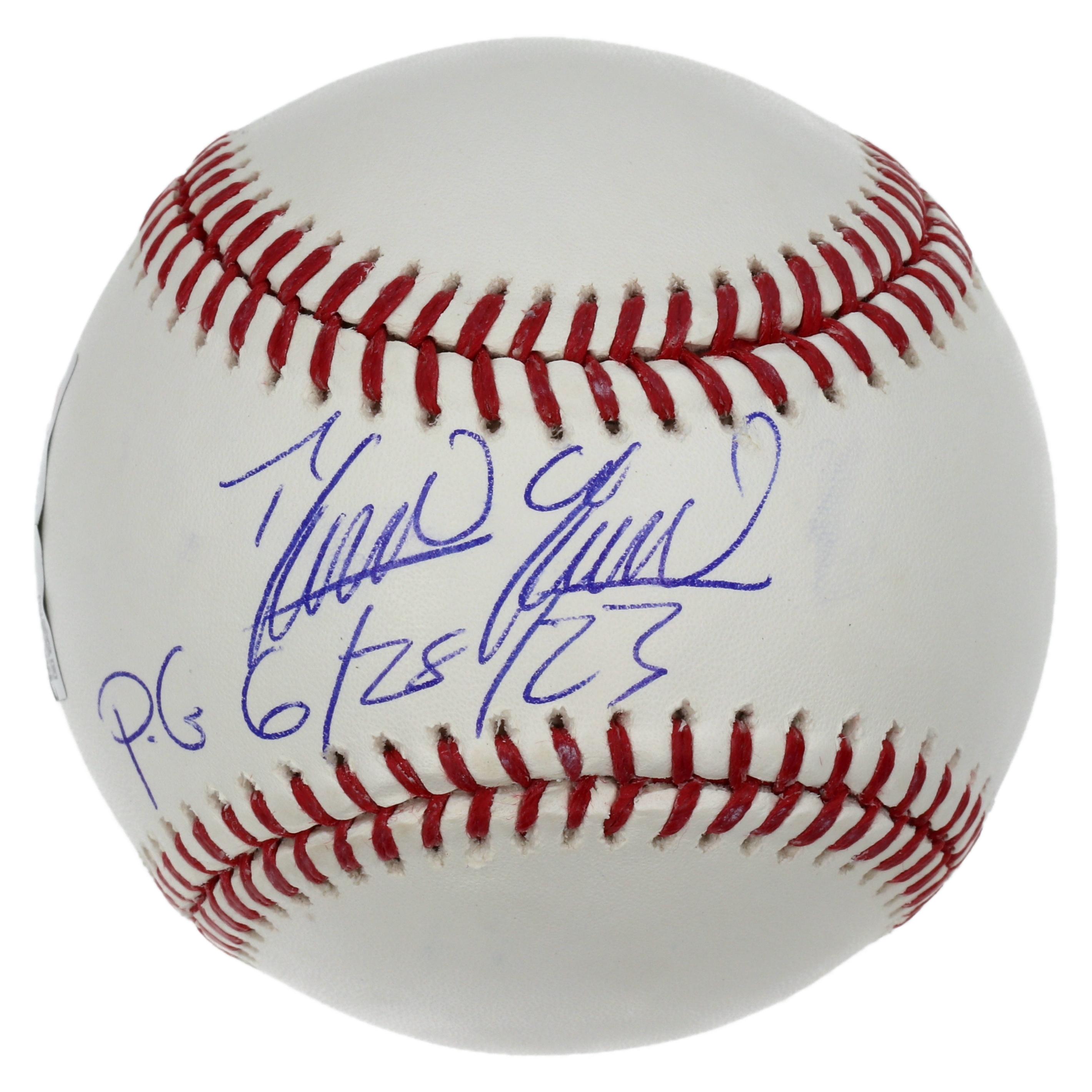 Domingo German Signed OML Baseball Inscribed "PG 6-28-23" (Fanatics & MLB) at PristineAuction.com Domingo German Signed OML Baseball Inscribed "PG 6-28-23" (Fanatics & MLB) at PristineAuction.com