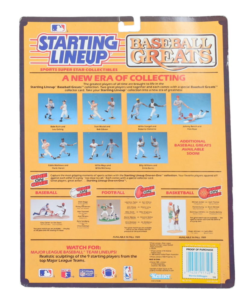 Mickey Mantle & Joe DiMaggio 1989 Starting Lineup Classic Doubles