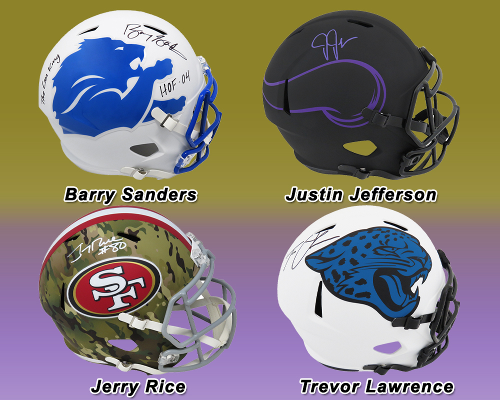 Full Size SPECIALTY Football Helmet Signed Mystery Box - Series 18 (Limited to 150) - Schwartz Sports at PristineAuction.com Full Size SPECIALTY Football Helmet Signed Mystery Box - Series 18 (Limited to 150) - Schwartz Sports at PristineAuction.com