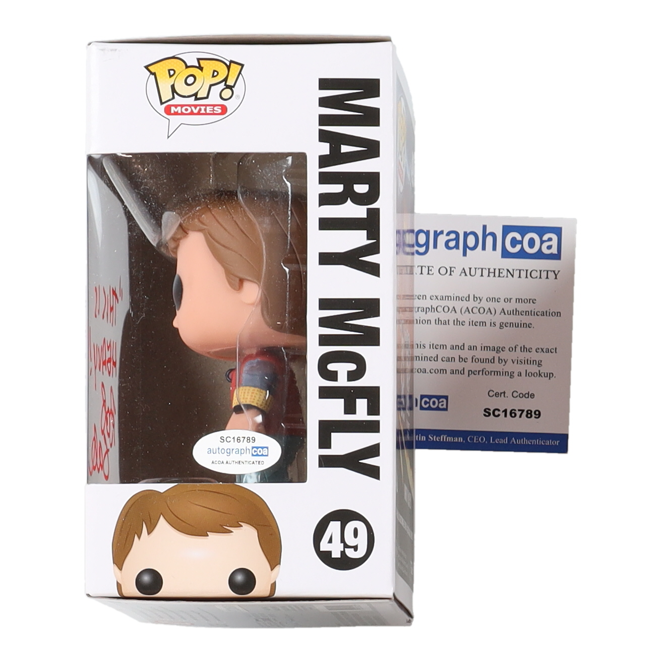 Bob Gale Signed "Back to the Future" #49 Marty McFly Funko Pop! Vinyl Figure Inscribed "This Is Heavy!" (AutographCOA) at PristineAuction.com Bob Gale Signed "Back to the Future" #49 Marty McFly Funko Pop! Vinyl Figure Inscribed "This Is Heavy!" (AutographCOA) at PristineAuction.com