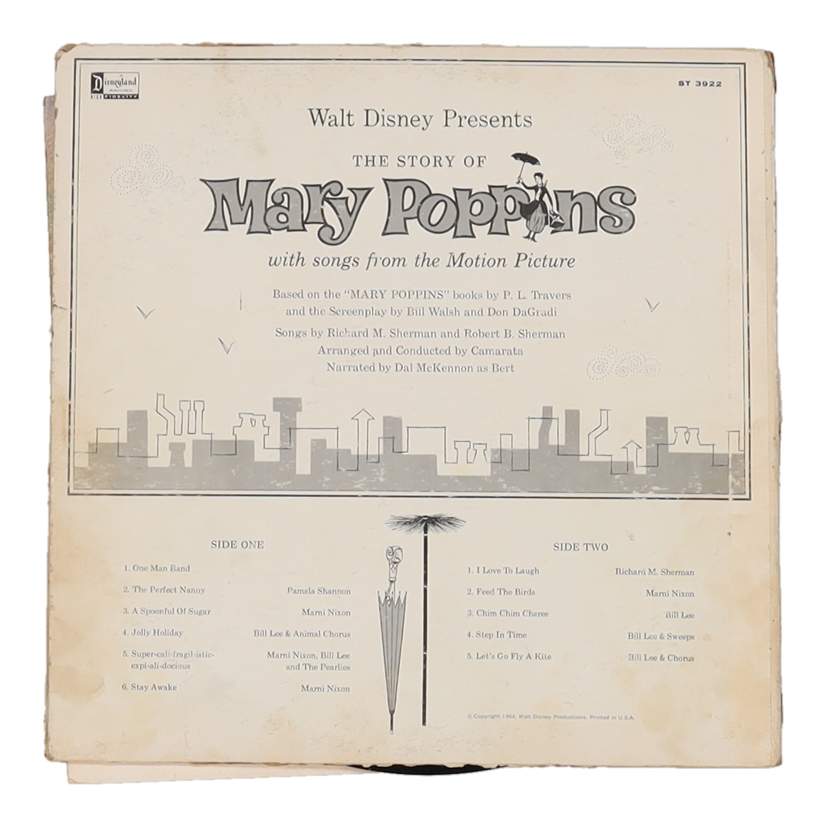 Walt Disney's "Mary Poppins" Vinyl Record Album at PristineAuction.com Walt Disney's "Mary Poppins" Vinyl Record Album at PristineAuction.com