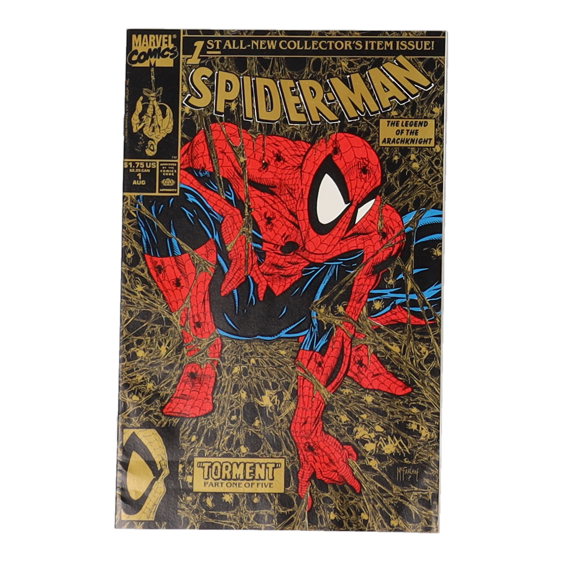 1990 "Spider-Man: Torment" Issue #1 Gold Variant Marvel Comic Book at PristineAuction.com 1990 "Spider-Man: Torment" Issue #1 Gold Variant Marvel Comic Book at PristineAuction.com