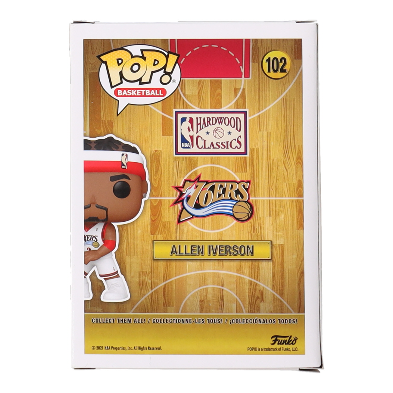 Allen Iverson Signed 76ers #102 Funko Pop! Basketball Vinyl Figure (Beckett) at PristineAuction.com Allen Iverson Signed 76ers #102 Funko Pop! Basketball Vinyl Figure (Beckett) at PristineAuction.com