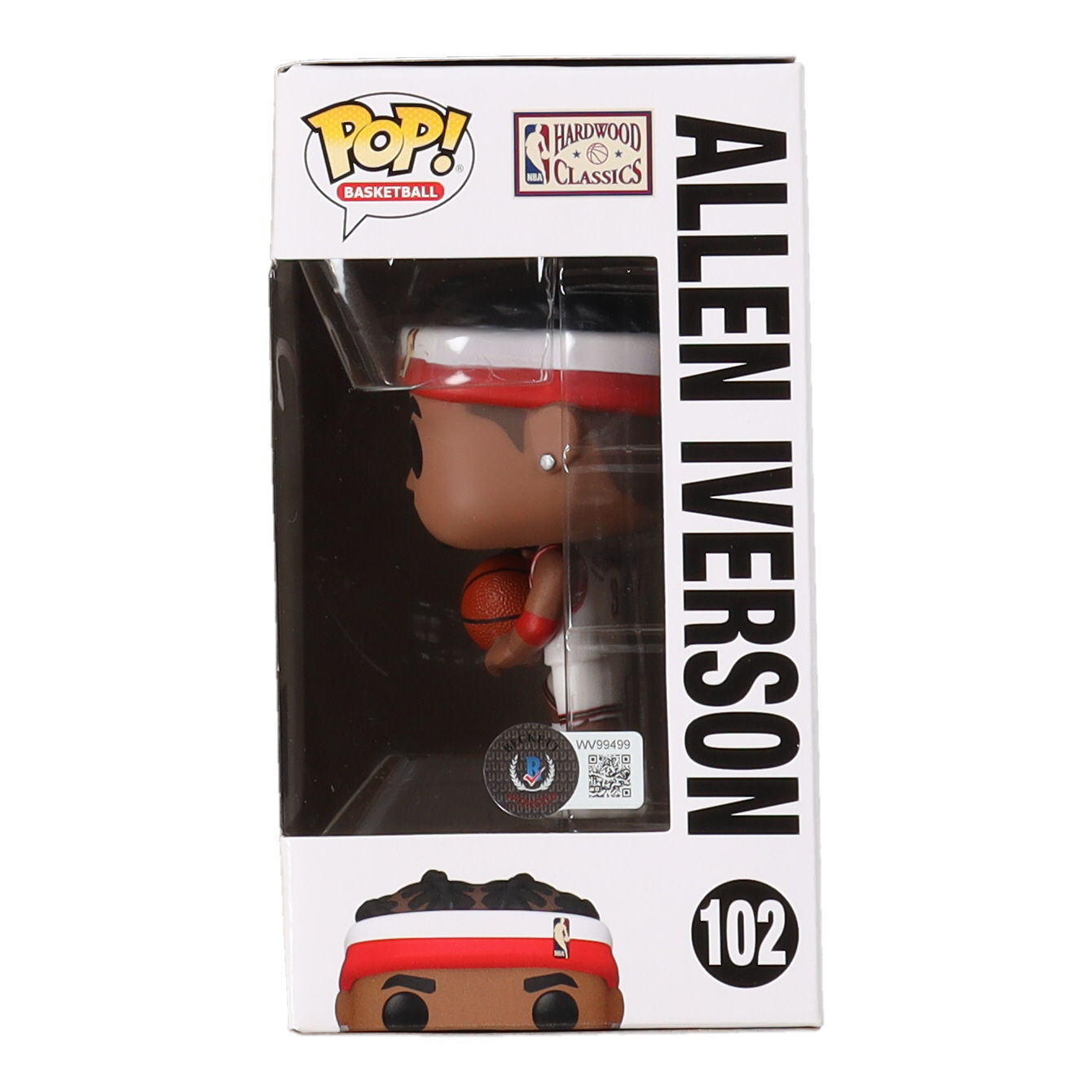 Allen Iverson Signed 76ers #102 Funko Pop! Basketball Vinyl Figure (Beckett) at PristineAuction.com Allen Iverson Signed 76ers #102 Funko Pop! Basketball Vinyl Figure (Beckett) at PristineAuction.com