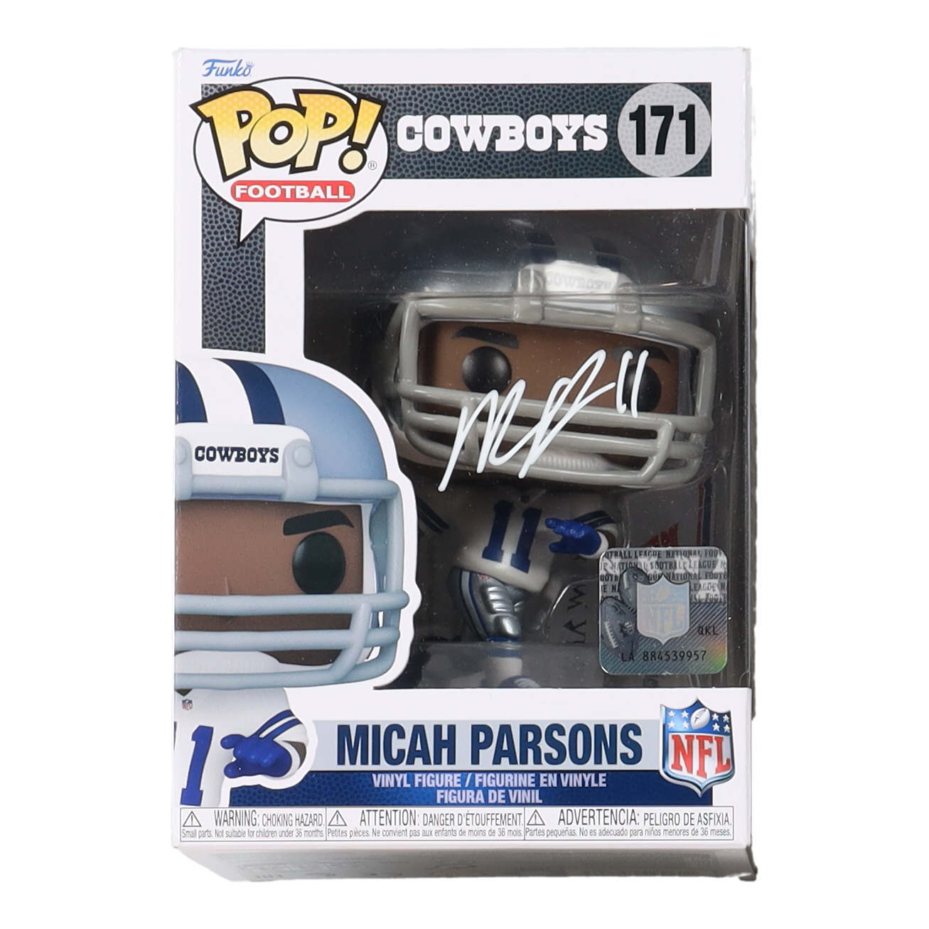 Micah Parsons Signed Cowboys #171 Funko Pop Vinyl Figurine (Fanatics) at PristineAuction.com Micah Parsons Signed Cowboys #171 Funko Pop Vinyl Figurine (Fanatics) at PristineAuction.com