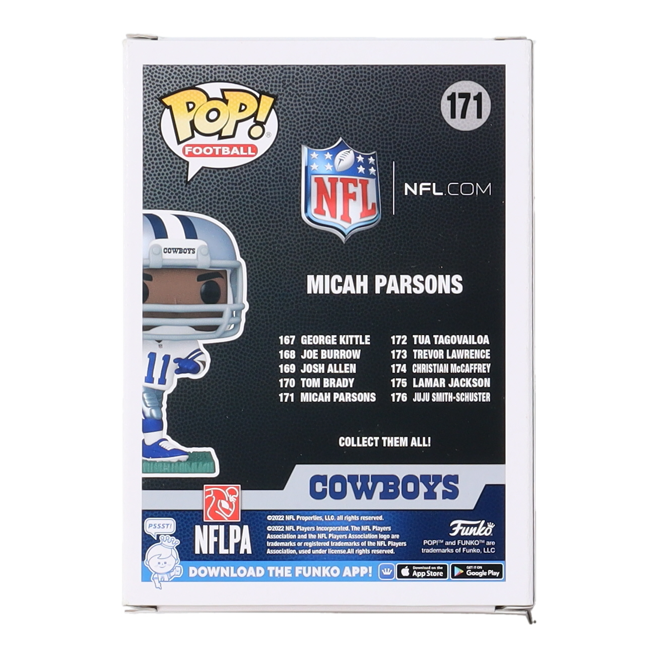 Micah Parsons Signed Cowboys #171 Funko Pop Vinyl Figurine (Fanatics) at PristineAuction.com Micah Parsons Signed Cowboys #171 Funko Pop Vinyl Figurine (Fanatics) at PristineAuction.com
