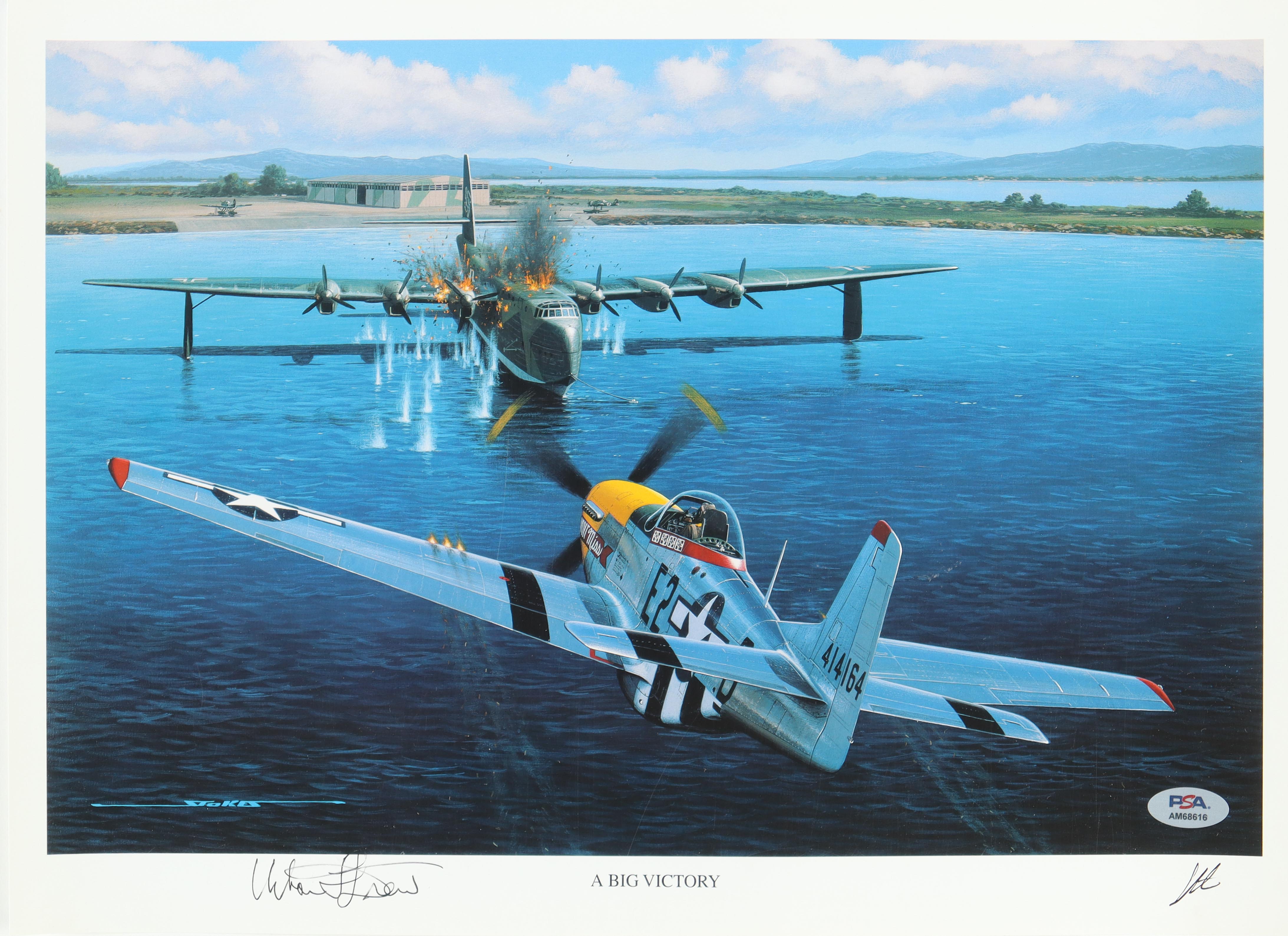 Urban L. Drew & Stan Stokes Signed "A Big Victory" 11.5x16 Print (PSA) at PristineAuction.com Urban L. Drew & Stan Stokes Signed "A Big Victory" 11.5x16 Print (PSA) at PristineAuction.com