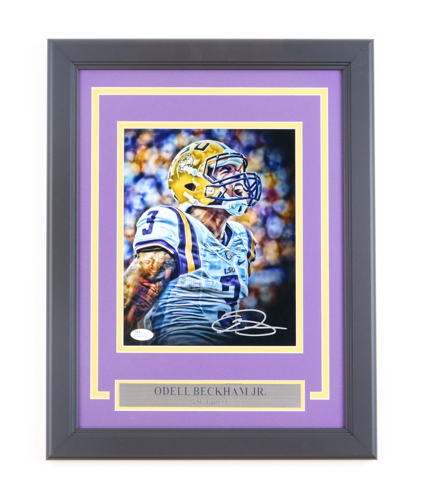 Odell Beckham Jr. Signed LSU Tigers Custom Framed Photo Display (JSA) at PristineAuction.com Odell Beckham Jr. Signed LSU Tigers Custom Framed Photo Display (JSA) at PristineAuction.com
