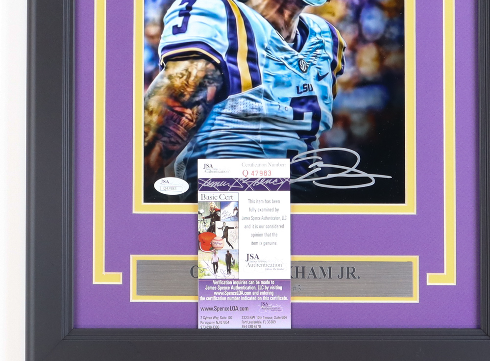 Odell Beckham Jr. Signed LSU Tigers Custom Framed Photo Display (JSA) at PristineAuction.com Odell Beckham Jr. Signed LSU Tigers Custom Framed Photo Display (JSA) at PristineAuction.com