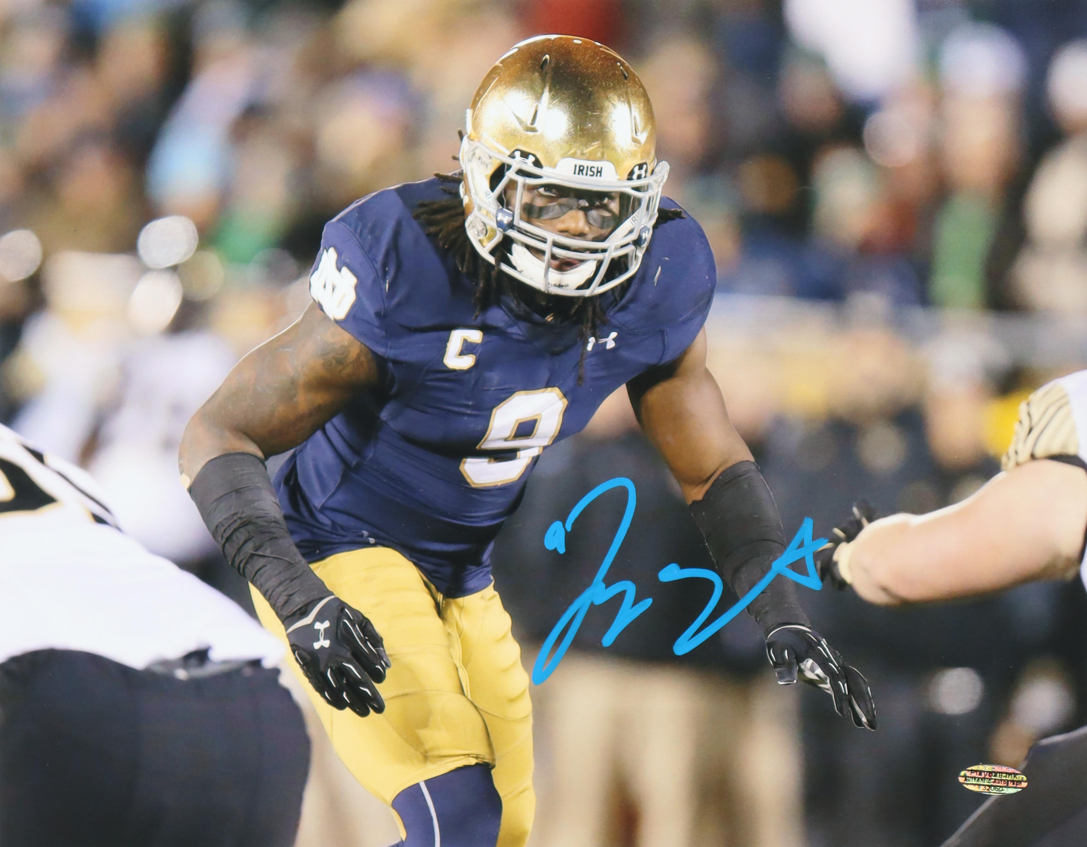Jaylon Smith Signed Notre Dame Fighting Irish 11x14 Photo (Playball Ink) at PristineAuction.com Jaylon Smith Signed Notre Dame Fighting Irish 11x14 Photo (Playball Ink) at PristineAuction.com