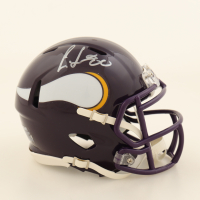 Cris Carter Signed Vikings Throwback Speed Mini Helmet (Schwartz) at PristineAuction.com