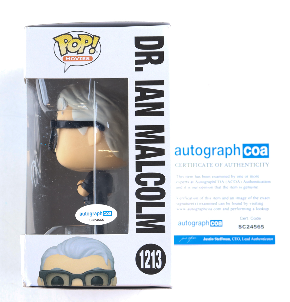 Jeff Goldblum Signed "Jurassic World: Dominion" #1213 Dr. Ian Malcolm Funko Pop! Vinyl Figure (AutographCOA) at PristineAuction.com Jeff Goldblum Signed "Jurassic World: Dominion" #1213 Dr. Ian Malcolm Funko Pop! Vinyl Figure (AutographCOA) at PristineAuction.com
