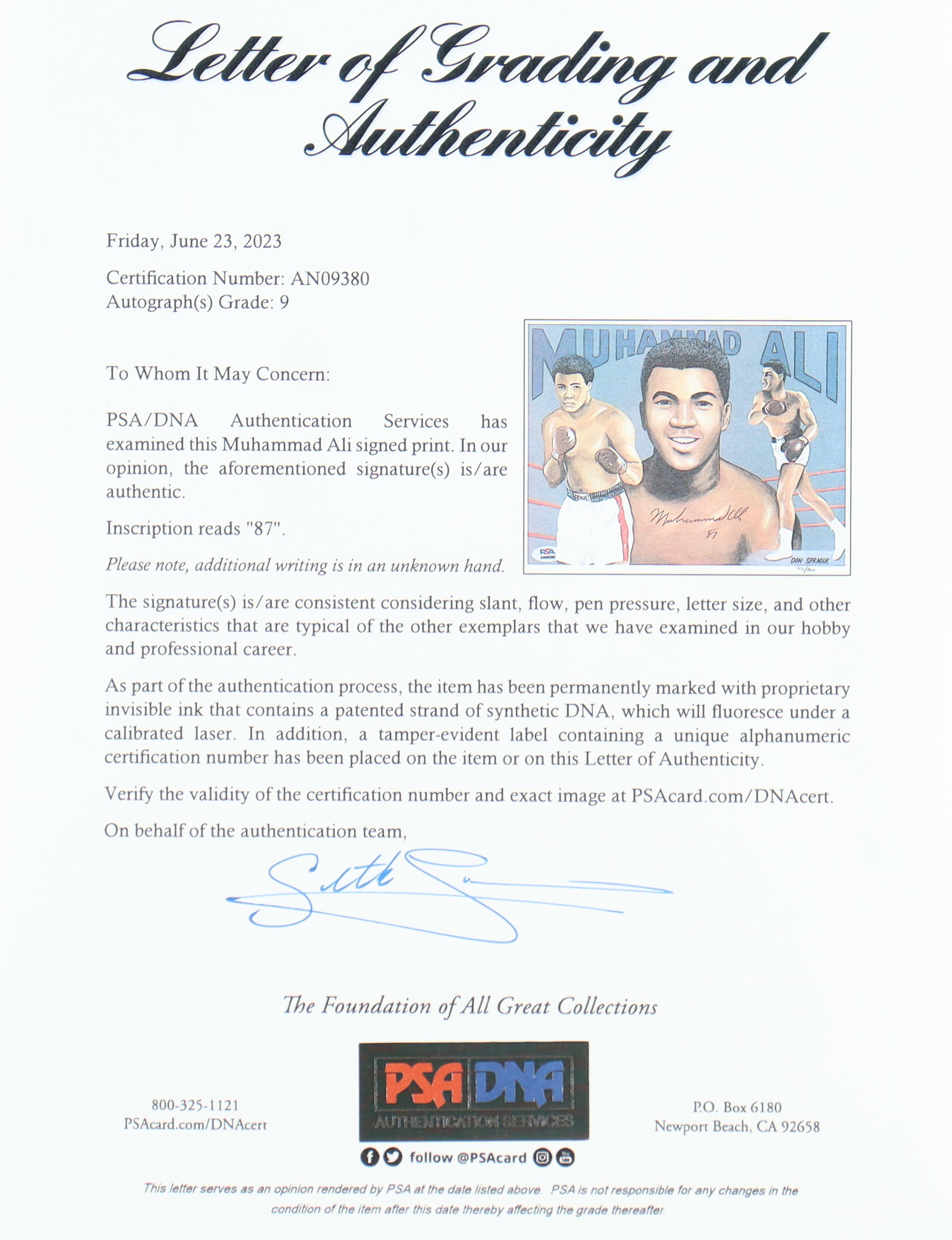 Muhammad Ali Signed LE Custom Framed Photo Display (PSA) at PristineAuction.com Muhammad Ali Signed LE Custom Framed Photo Display (PSA) at PristineAuction.com