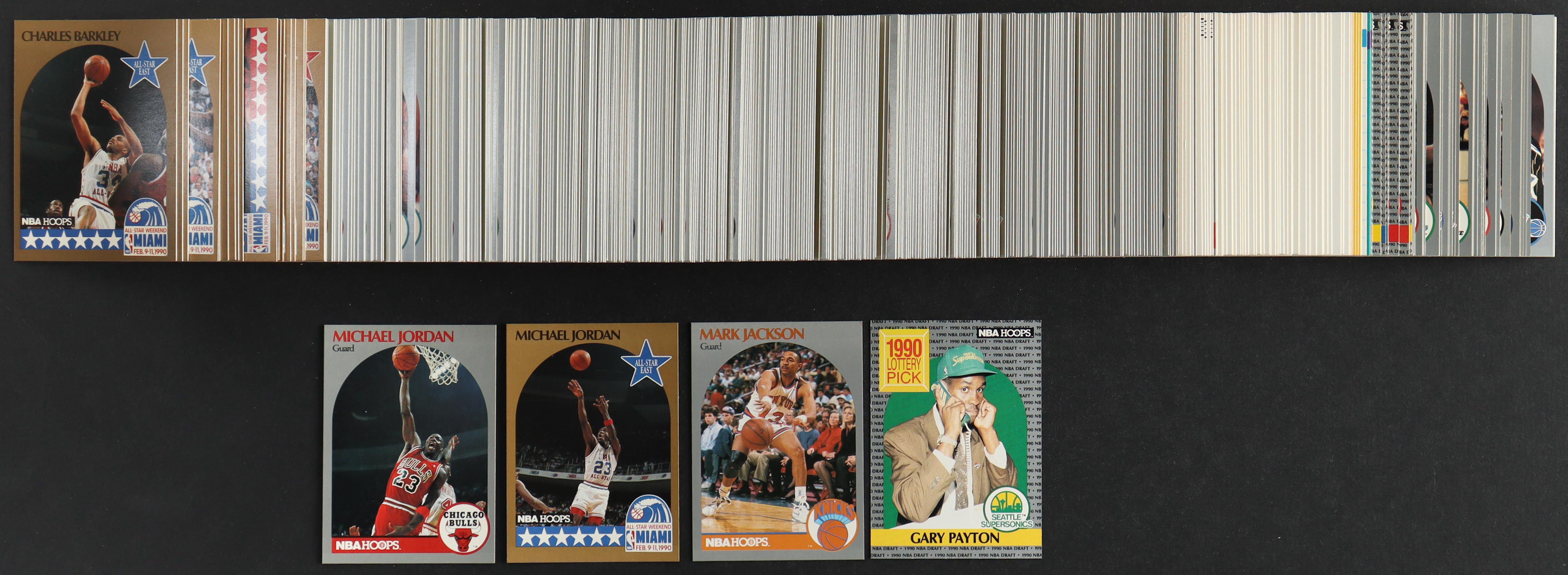 1990-91 Hoops Complete Set of (440) Basketball Cards with Michael Jordan #65, Michael Jordan #5 AS, Mark Jackson #205 (Menendez Brothers Courtside), Gary Payton #391 RC at PristineAuction.com 1990-91 Hoops Complete Set of (440) Basketball Cards with Michael Jordan #65, Michael Jordan #5 AS, Mark Jackson #205 (Menendez Brothers Courtside), Gary Payton #391 RC at PristineAuction.com