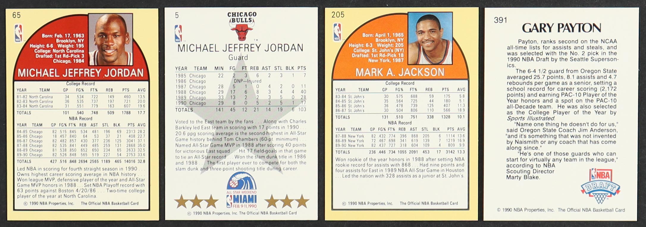 1990-91 Hoops Complete Set of (440) Basketball Cards with Michael Jordan #65, Michael Jordan #5 AS, Mark Jackson #205 (Menendez Brothers Courtside), Gary Payton #391 RC at PristineAuction.com 1990-91 Hoops Complete Set of (440) Basketball Cards with Michael Jordan #65, Michael Jordan #5 AS, Mark Jackson #205 (Menendez Brothers Courtside), Gary Payton #391 RC at PristineAuction.com