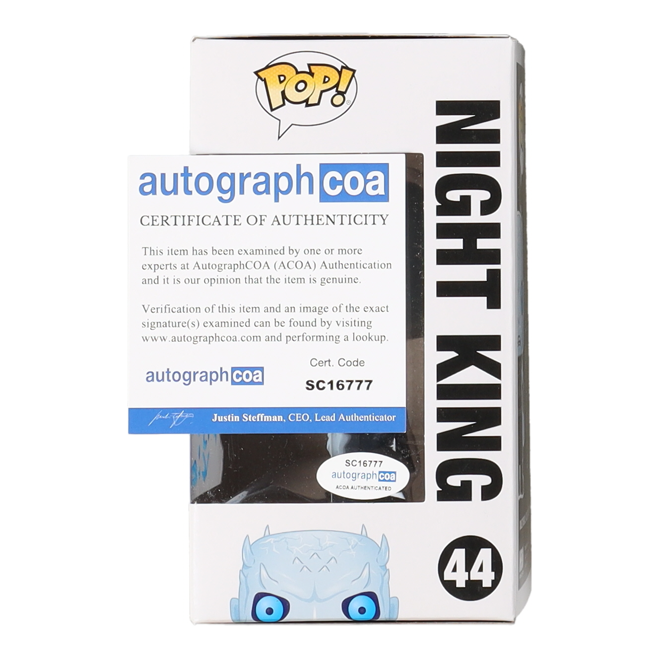 Richard Brake Signed "Game of Thrones" #44 Night King Funko Pop! Vinyl Figure Inscribed "Winter is coming" (AutographCOA) at PristineAuction.com Richard Brake Signed "Game of Thrones" #44 Night King Funko Pop! Vinyl Figure Inscribed "Winter is coming" (AutographCOA) at PristineAuction.com
