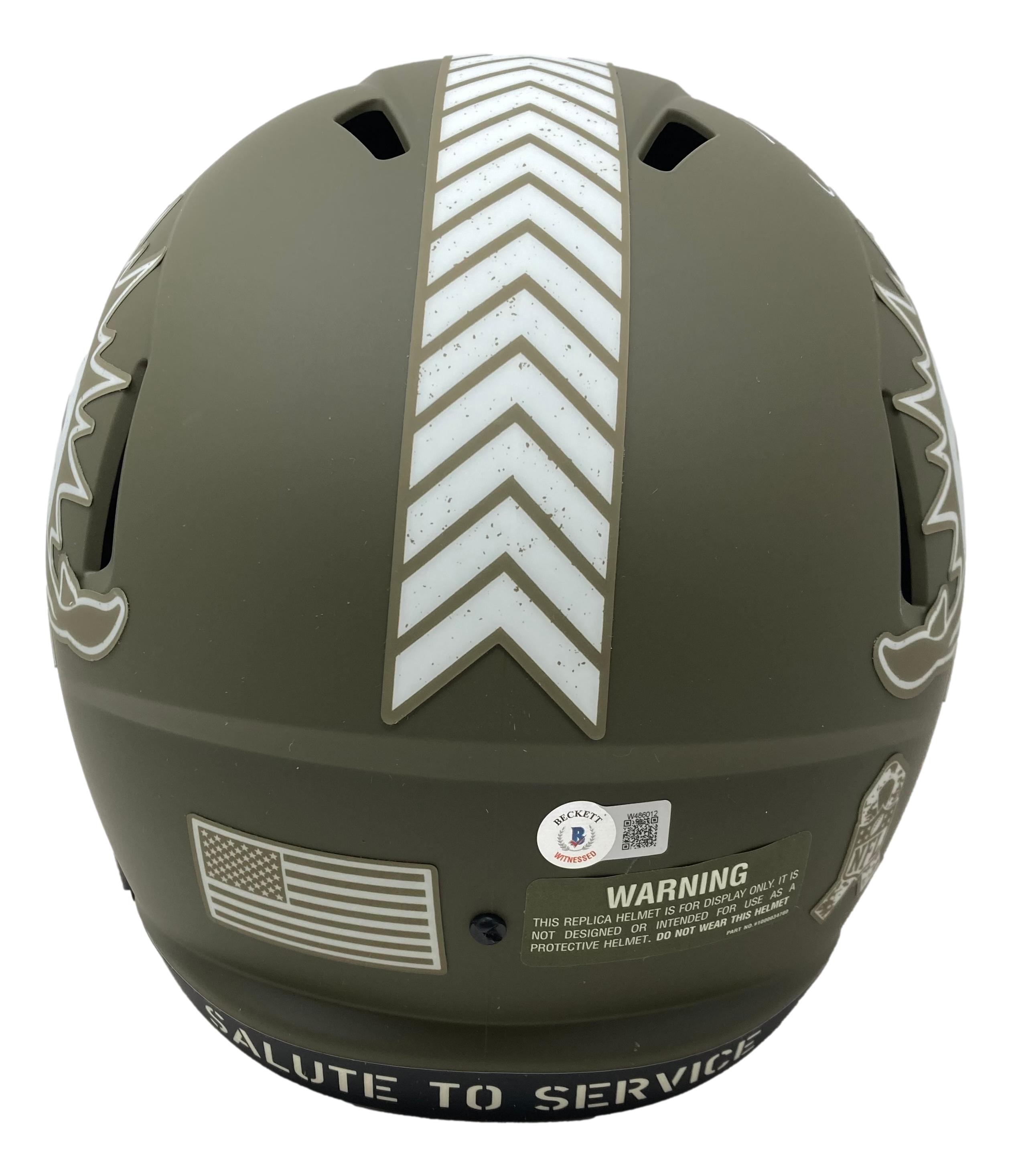 Tyreek Hill Signed Dolphins Full-Size Salute to Service Alternate Speed Helmet (Beckett) at PristineAuction.com Tyreek Hill Signed Dolphins Full-Size Salute to Service Alternate Speed Helmet (Beckett) at PristineAuction.com