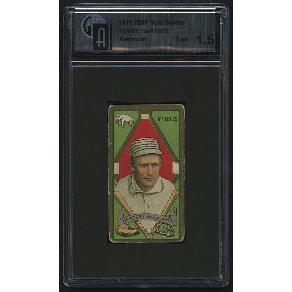 1911 T205 Gold Border 86 Topsy Hartsel (GAI 1.5) Pristine Auction