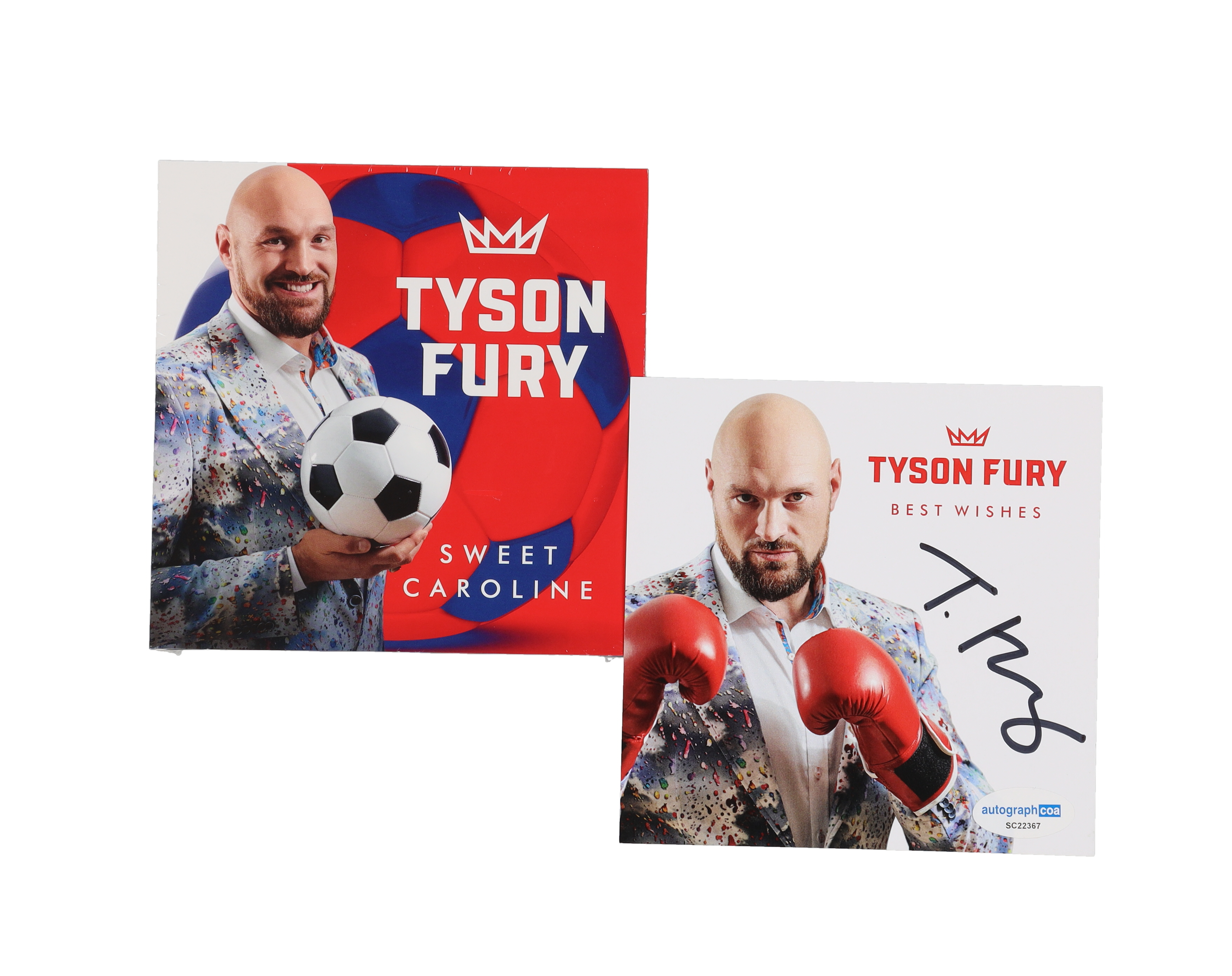 Tyson Fury Signed 5x5 Photo with CD (AutographCOA) at PristineAuction.com Tyson Fury Signed 5x5 Photo with CD (AutographCOA) at PristineAuction.com