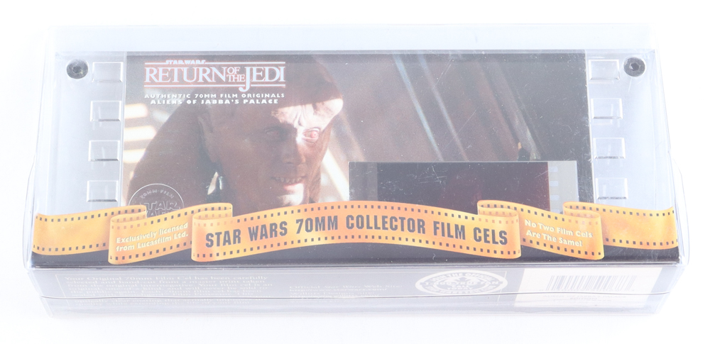 "Star Wars: Return of the Jedi" LE 70mm Stand In / Film Cel Display at PristineAuction.com "Star Wars: Return of the Jedi" LE 70mm Stand In / Film Cel Display at PristineAuction.com