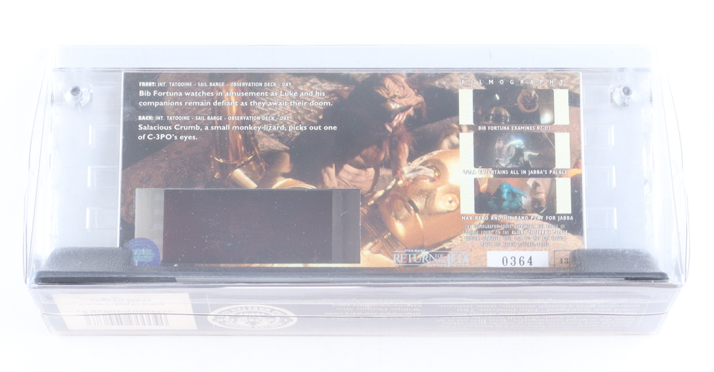 "Star Wars: Return of the Jedi" LE 70mm Stand In / Film Cel Display at PristineAuction.com "Star Wars: Return of the Jedi" LE 70mm Stand In / Film Cel Display at PristineAuction.com