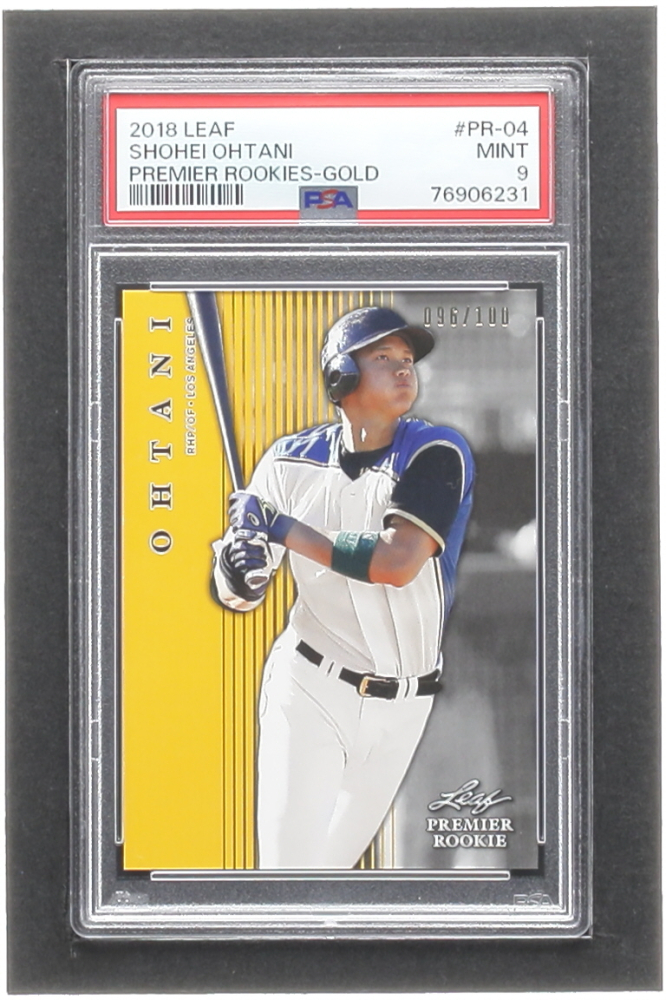 2018 Leaf Valiant - Shohei Ohtani #BA-SO1 2018 Leaf Premier Shohei Ohtani Rookie Card #PR5 - Los Angeles Dodgers, Mint Ohtani Dodgers Rookie Card Pr5