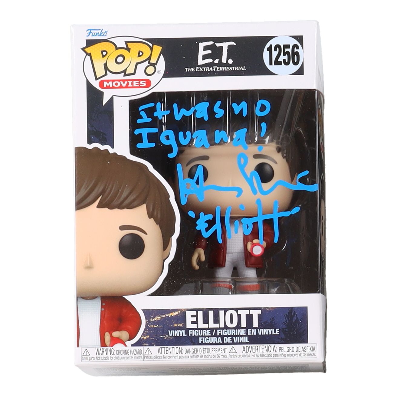 Henry Thomas Signed "E.T." #1256 Elliott Funko Pop! Vinyl Figure Inscribed "It was no iguana!" (AutographCOA) at PristineAuction.com Henry Thomas Signed "E.T." #1256 Elliott Funko Pop! Vinyl Figure Inscribed "It was no iguana!" (AutographCOA) at PristineAuction.com