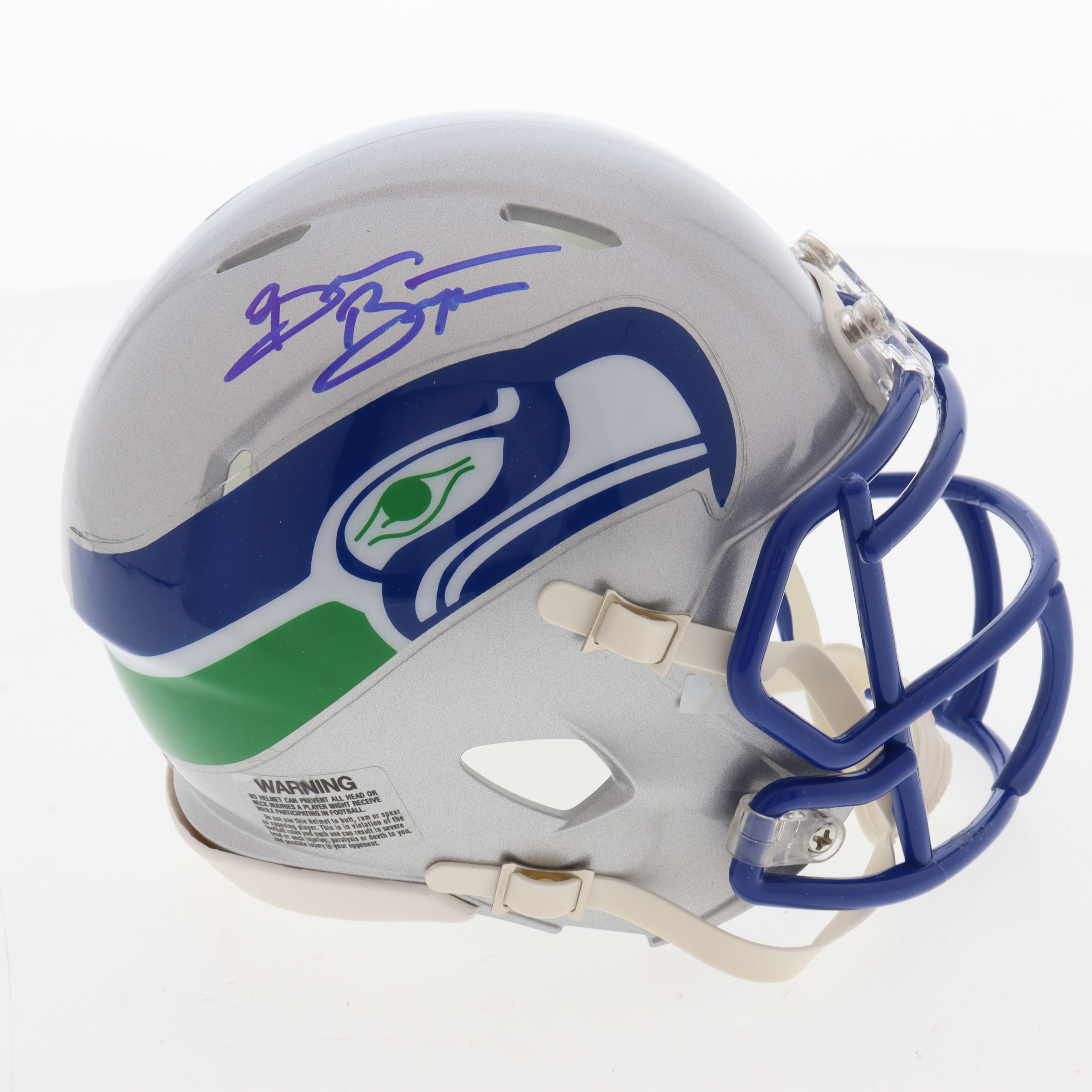 Brian Bosworth Signed Seahawks Throwback Speed Mini Helmet (Beckett) at PristineAuction.com Brian Bosworth Signed Seahawks Throwback Speed Mini Helmet (Beckett) at PristineAuction.com