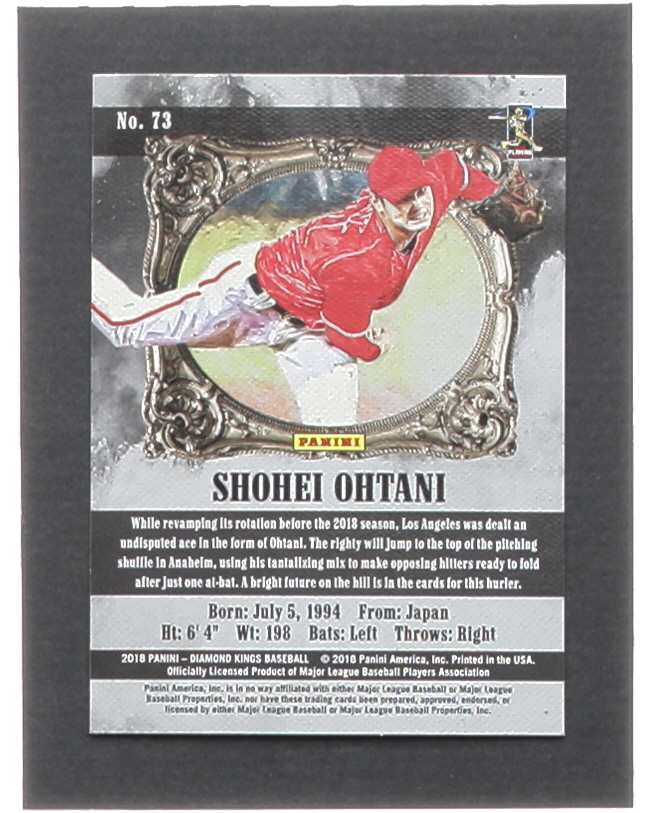 Shohei Ohtani 2018 Diamond Kings Sepia Variations #73 RC at PristineAuction.com Shohei Ohtani 2018 Diamond Kings Sepia Variations #73 RC at PristineAuction.com