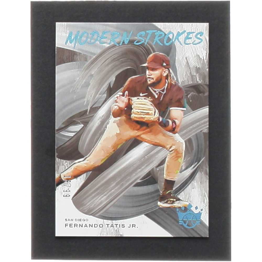 Tatis Jr. Blue Fernando Tatis Jr. 2022 Diamond Kings Modern Strokes Holo Blue #6 #18/ ...