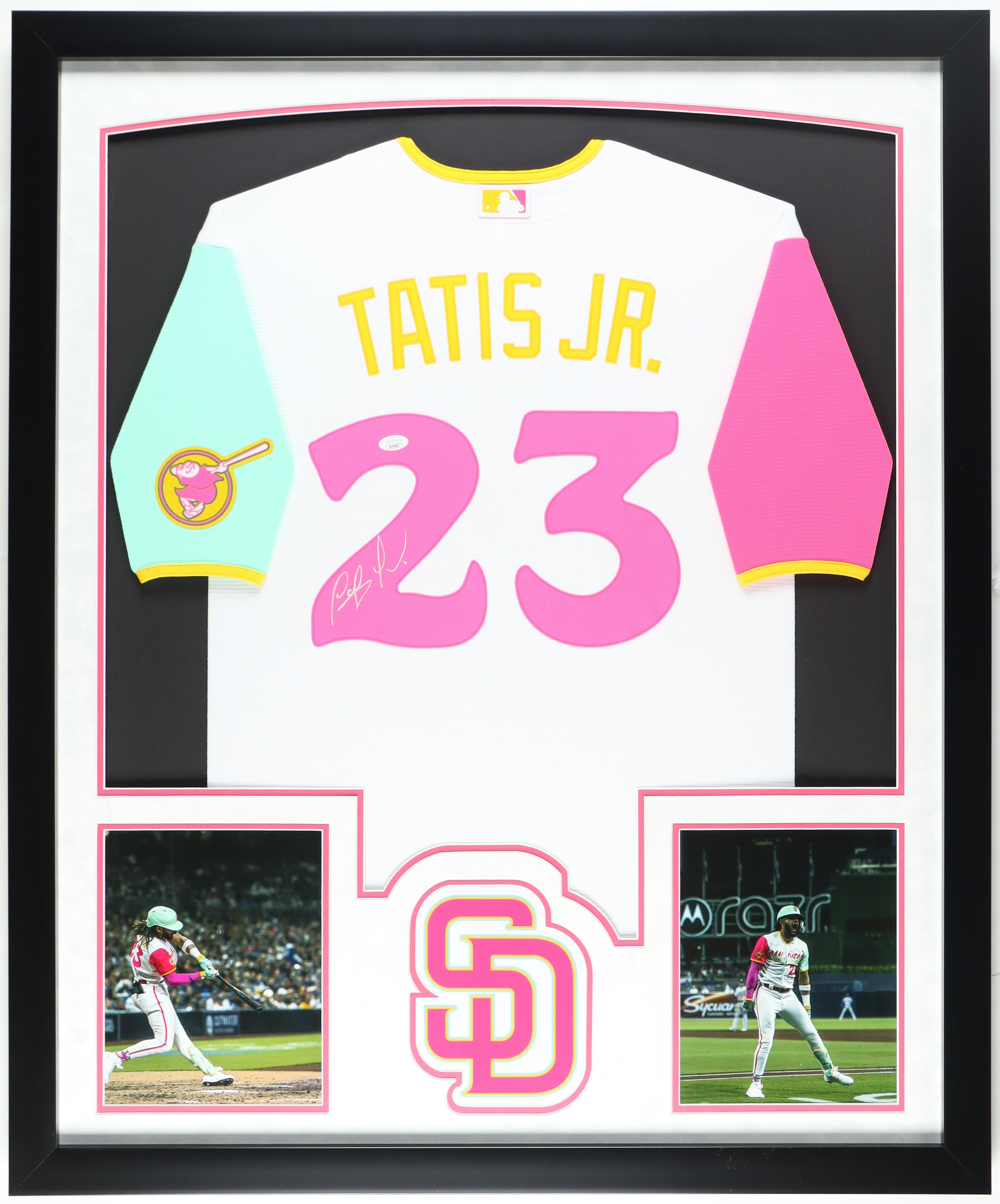 Fernando Tatis Jr. Signed Custom Framed Jersey Display (JSA) at PristineAuction.com Fernando Tatis Jr. Signed Custom Framed Jersey Display (JSA) at PristineAuction.com