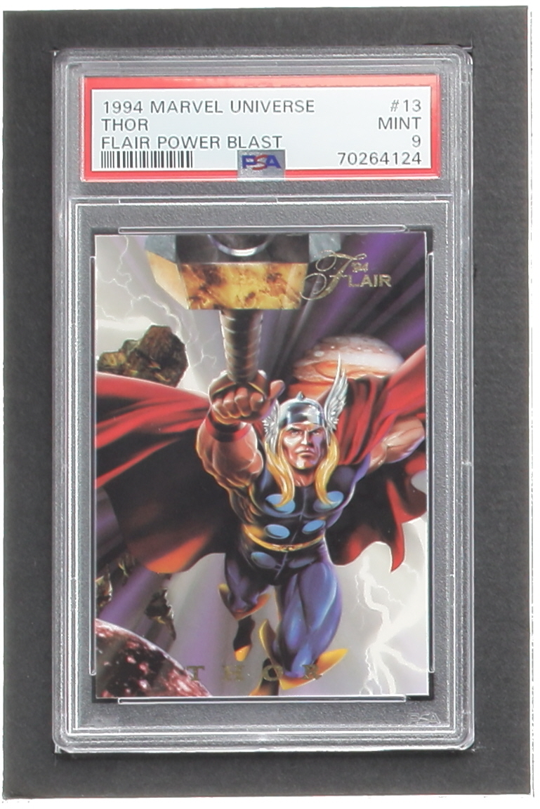 Thor 1994 Flair Marvel Annual PowerBlast #13 (PSA 9) at PristineAuction.com Thor 1994 Flair Marvel Annual PowerBlast #13 (PSA 9) at PristineAuction.com