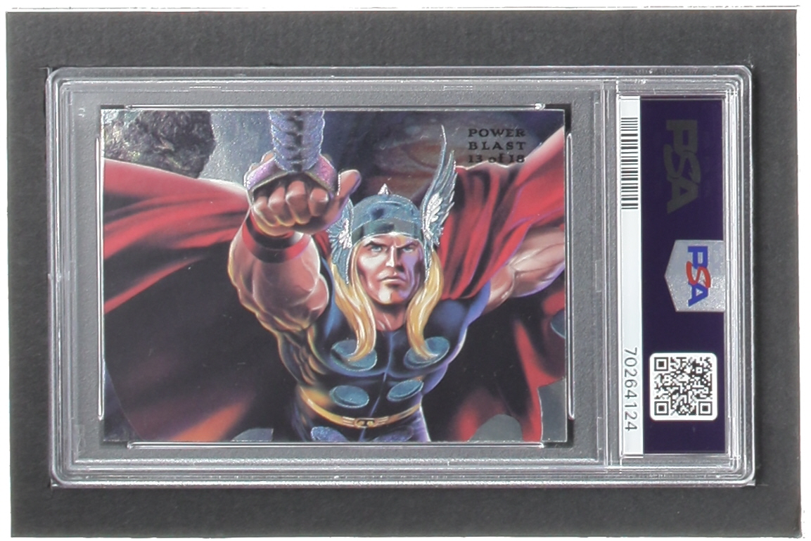 Thor 1994 Flair Marvel Annual PowerBlast #13 (PSA 9) at PristineAuction.com Thor 1994 Flair Marvel Annual PowerBlast #13 (PSA 9) at PristineAuction.com