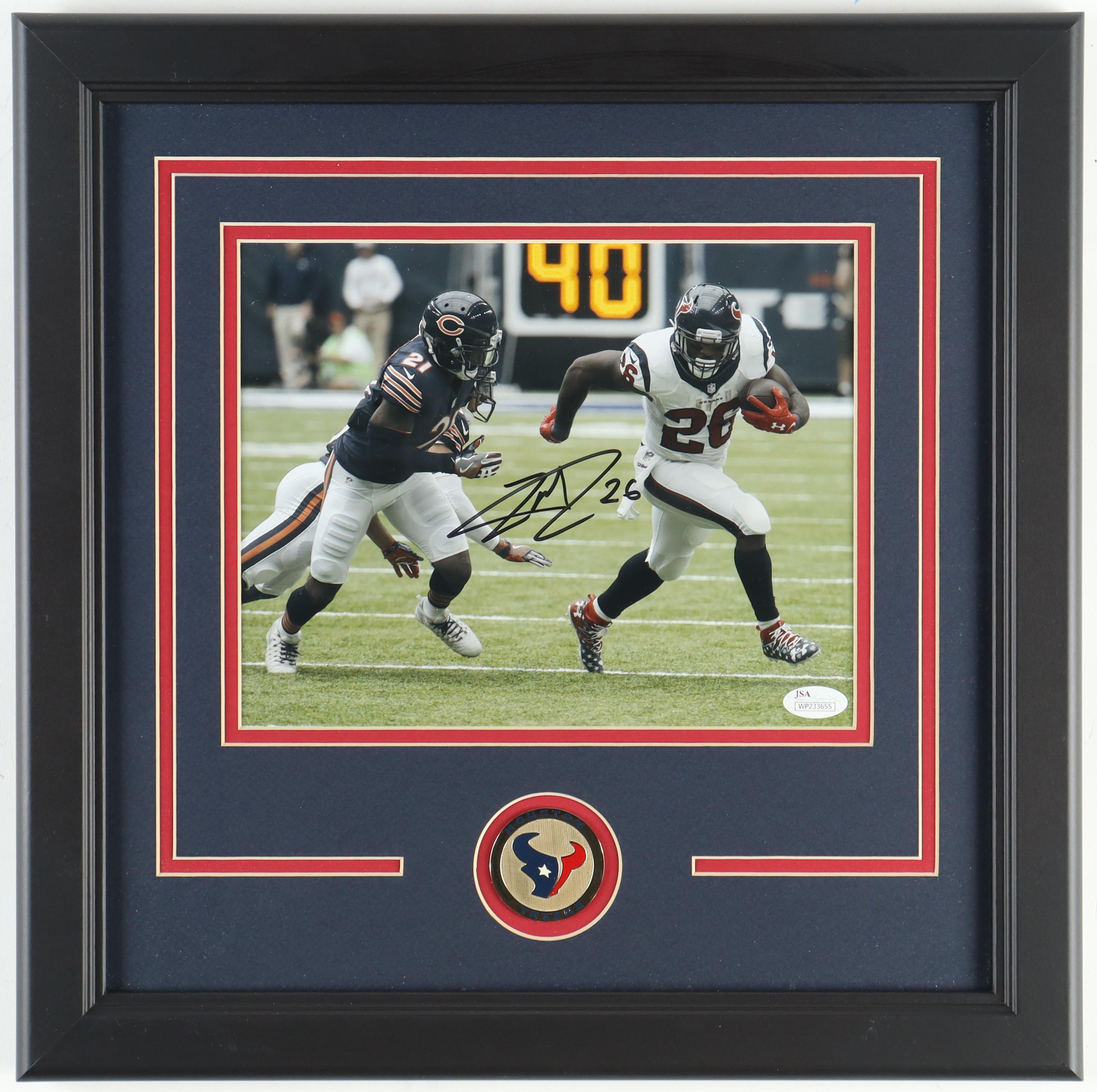 Lamar Miller Signed Texans Custom Framed Photo Display (JSA) at PristineAuction.com Lamar Miller Signed Texans Custom Framed Photo Display (JSA) at PristineAuction.com