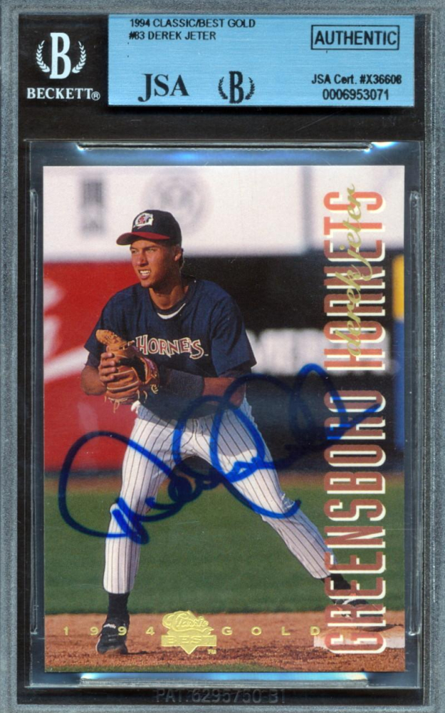 Derek Jeter Topps Derek Jeter NY Yankees 2004 Gold Signature 23K Gold Card - Graded GEM-MINT 10 2004 Yankees Graded Card GEM-MINT 10 Derek Jeter Topps Derek Jeter NY Yankees 2004 Gold Signature 23K Gold Card - Graded GEM-MINT 10 2004 Yankees Graded Card GEM-MINT 10