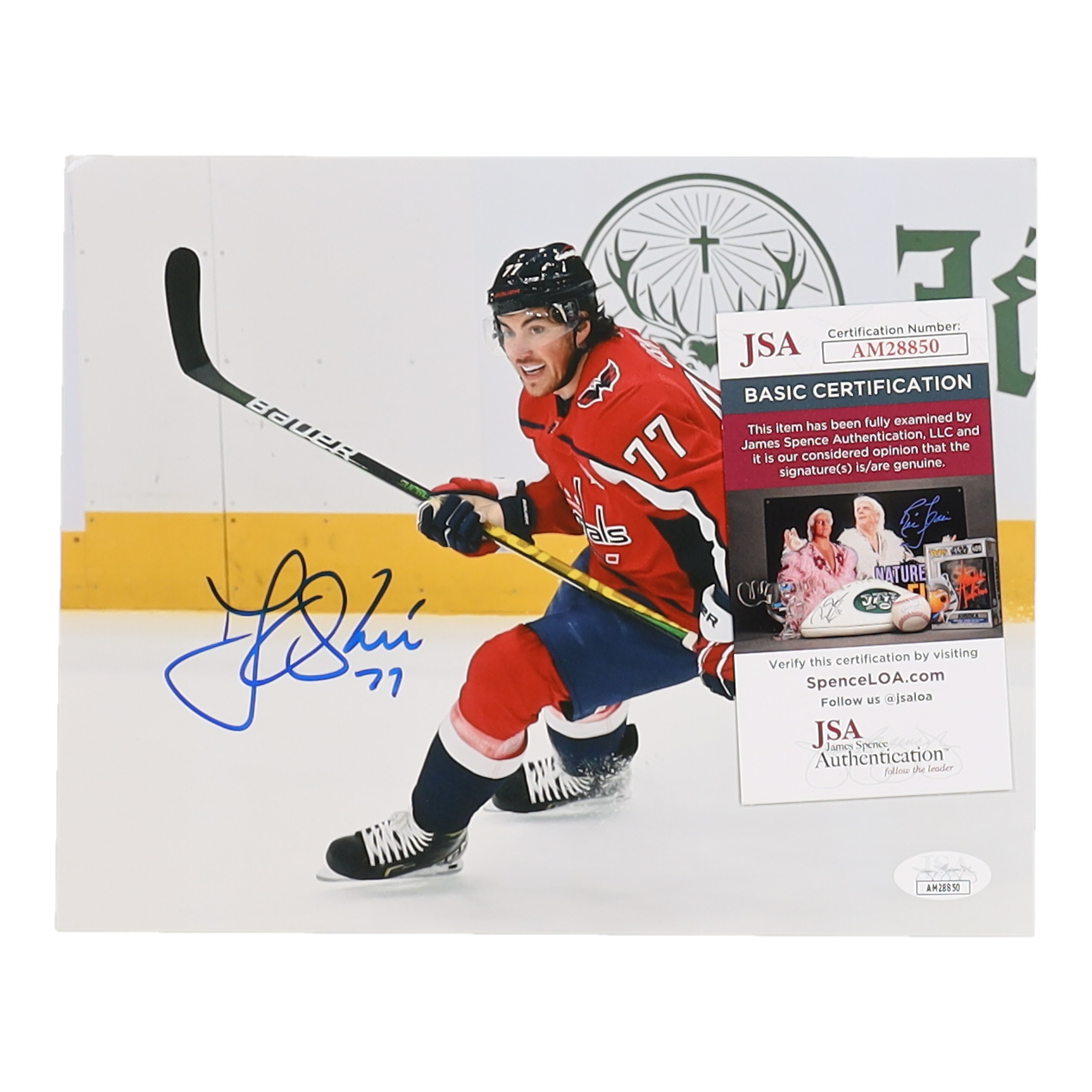 T.J. Oshie Signed Capitals 8x10 Photo (JSA) at PristineAuction.com T.J. Oshie Signed Capitals 8x10 Photo (JSA) at PristineAuction.com