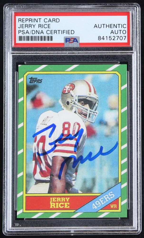 Jerry Rice Signed 1986 Topps #161 RC (PSA) | Pristine Auction