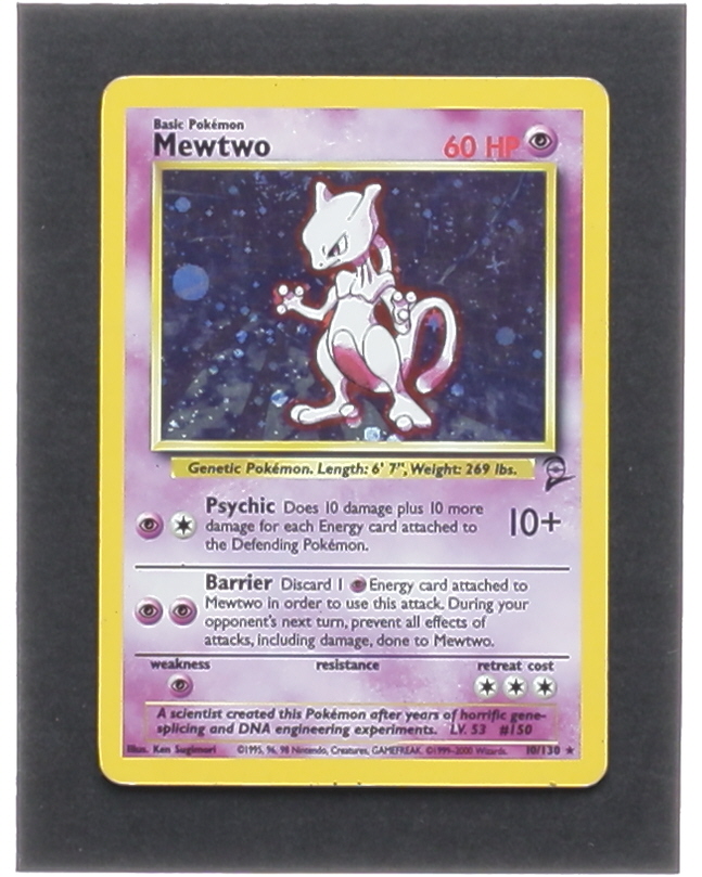 Mewtwo 2000 Pokemon Base 2 Unlimited #10 Holo at PristineAuction.com Mewtwo 2000 Pokemon Base 2 Unlimited #10 Holo at PristineAuction.com