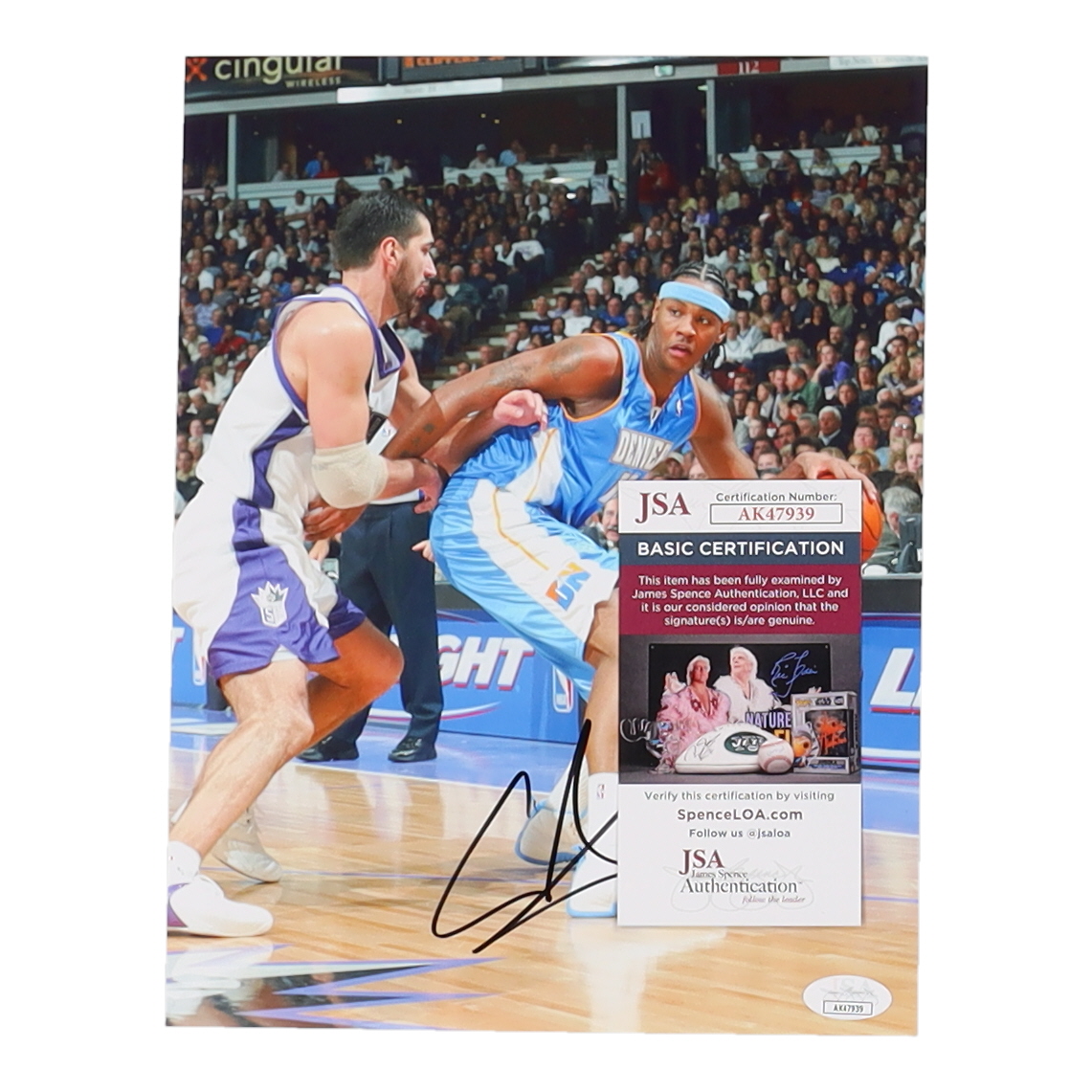 Carmelo Anthony Signed Nuggets 8x10 Photo (JSA) at PristineAuction.com Carmelo Anthony Signed Nuggets 8x10 Photo (JSA) at PristineAuction.com