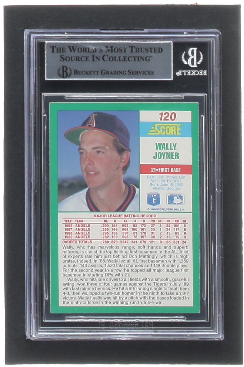 Wally Joyner Signed 1990 Score #120 (BGS) at PristineAuction.com Wally Joyner Signed 1990 Score #120 (BGS) at PristineAuction.com