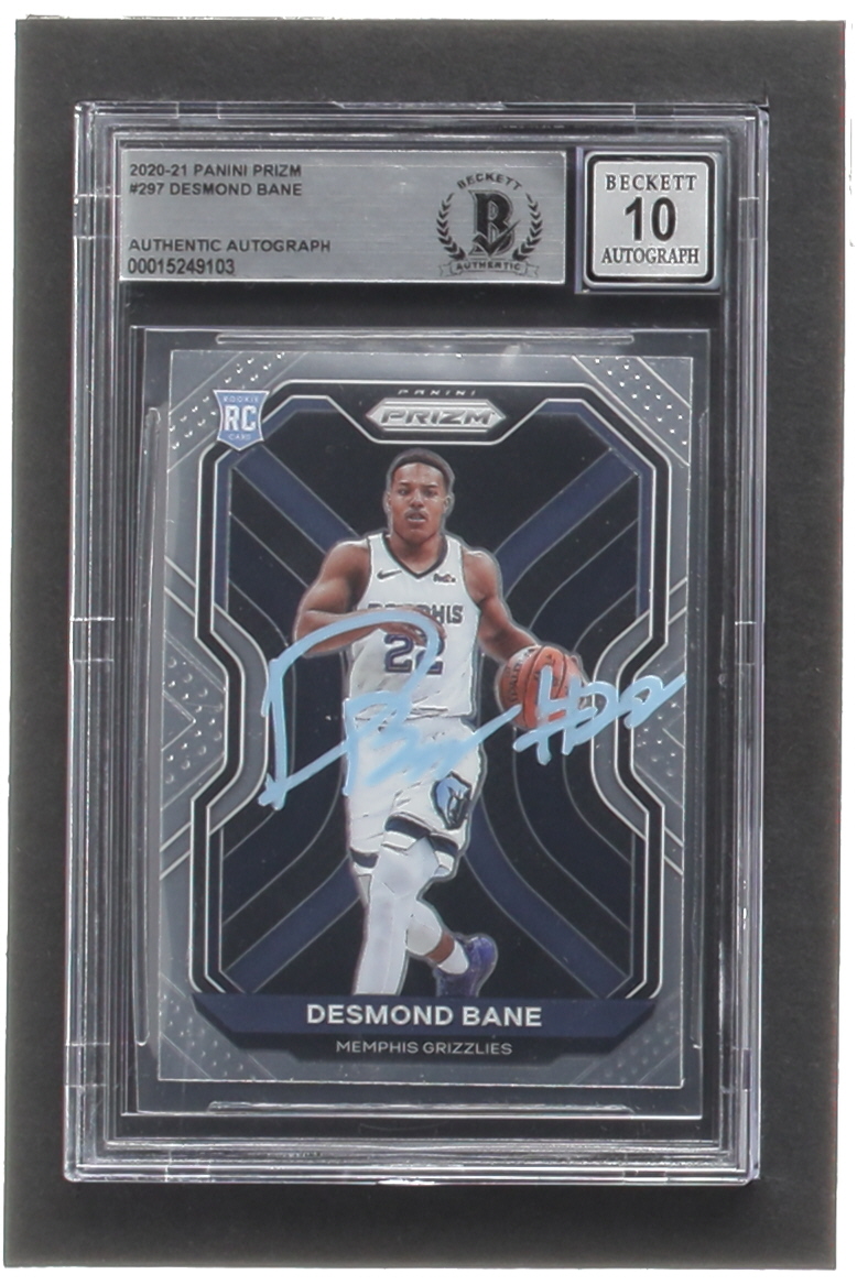 Desmond Bane Signed 2020-21 Panini Prizm #297 RC (BGS | Auto 10) at PristineAuction.com Desmond Bane Signed 2020-21 Panini Prizm #297 RC (BGS | Auto 10) at PristineAuction.com